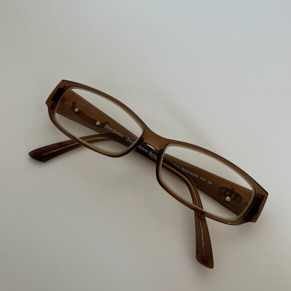 Vintage Juicy Couture Drama Queen 01X7 Brown Crystal Glasses Frame From Italy - Picture 1 of 10